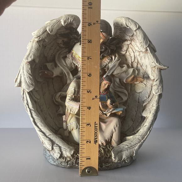 NAPCO Indigenous First Nations American Indian Guardian Angel & Family Nativity - Picture 8 of 11